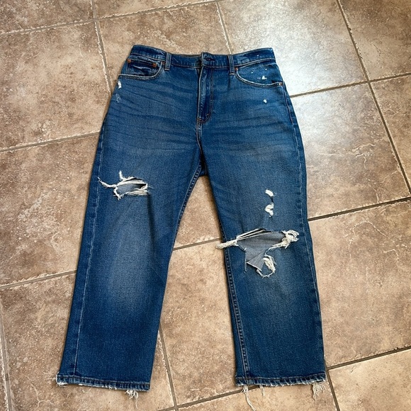 Abercrombie & Fitch Blue Straight Leg Jeans Size 29/8xs - Picture 5 of 6